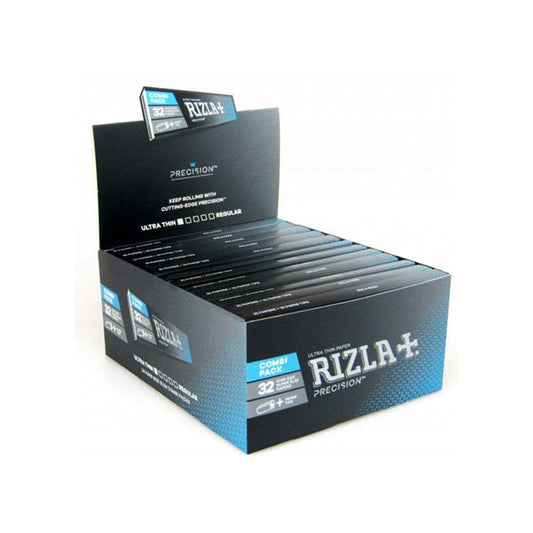 24 Rizla Precision Ultra Thin King Size Slim Papers + Tips FULL BOX OF 24 PACKS