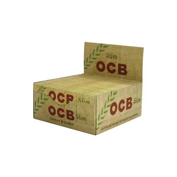 50 OCB Organic Hemp King Size Slim Papers FULL BOX OF 50 PACKS