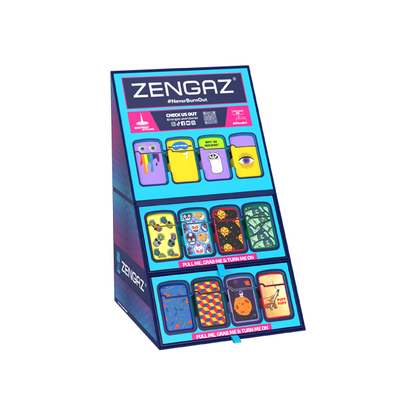 Zengaz Cube ZL-12 Royal Jet Flame Lighters Bundle - 48 Lighters with Cube display stand