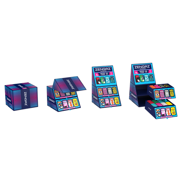 Zengaz Cube ZL-12 Royal Jet Flame Lighters Bundle - 48 Lighters with Cube display stand