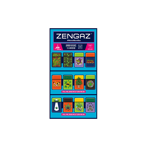 Zengaz Cube ZL-30 Chip Set - Jet Flame Lighters Bundle + 48 Lighters with Cube display stand