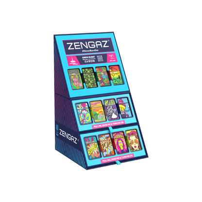 Zengaz Cube ZL-30 Chip Set Jet Flame Lighters Bundle + 48 Lighters with Cube display stand