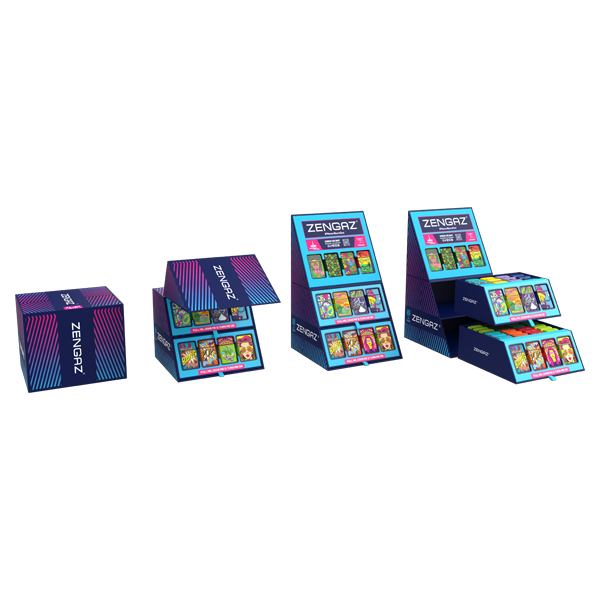 Zengaz Cube ZL-30 Chip Set Jet Flame Lighters Bundle + 48 Lighters with Cube display stand