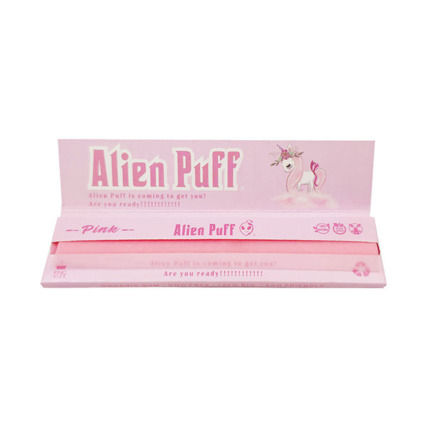 Alien Puff Pink King Size Papers 20 Booklets FULL BOX OF 20 PACKS