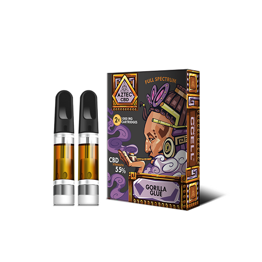 Aztec CBD 2 x 1000mg Cartridges - 1ml