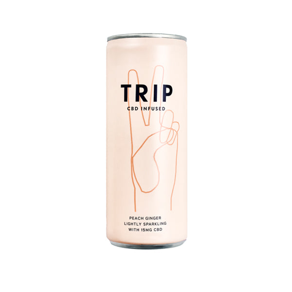 12 x TRIP 15mg CBD Infused Peach & Ginger Drink 250ml