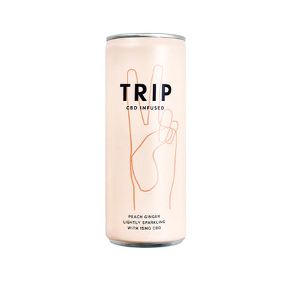 12 x TRIP 15mg CBD Infused Peach & Ginger Drink 250ml