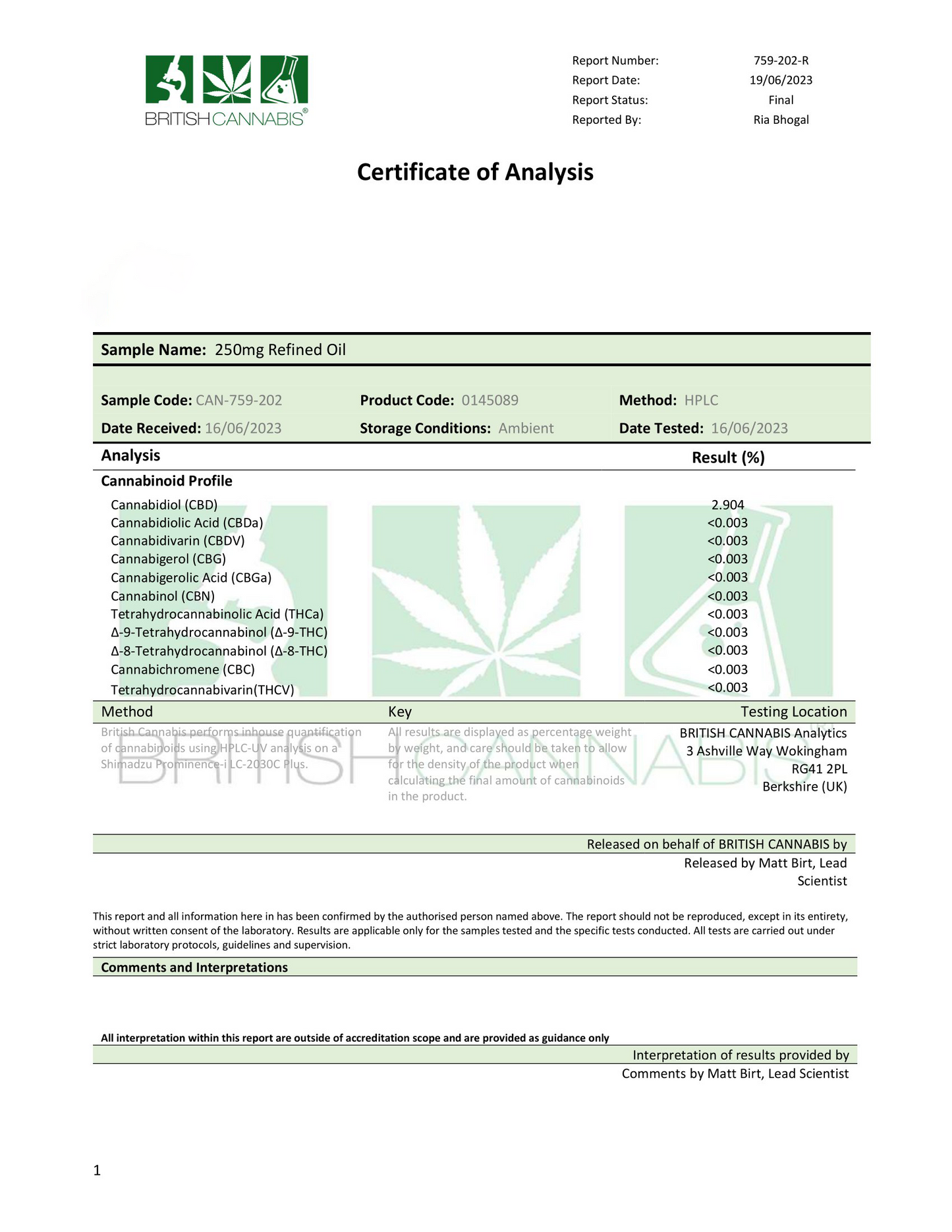 Hempura 250mg CBD Broad Spectrum Oil Refined with terpenes - 10ml