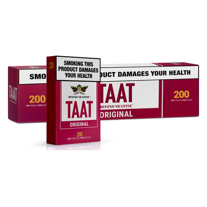 TAAT 500mg CBD Beyond Tobacco Original Smoking Sticks - 10 Packs of 20 (200 sticks)