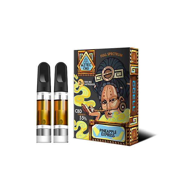 Aztec CBD 2 x 1000mg Cartridges - 1ml