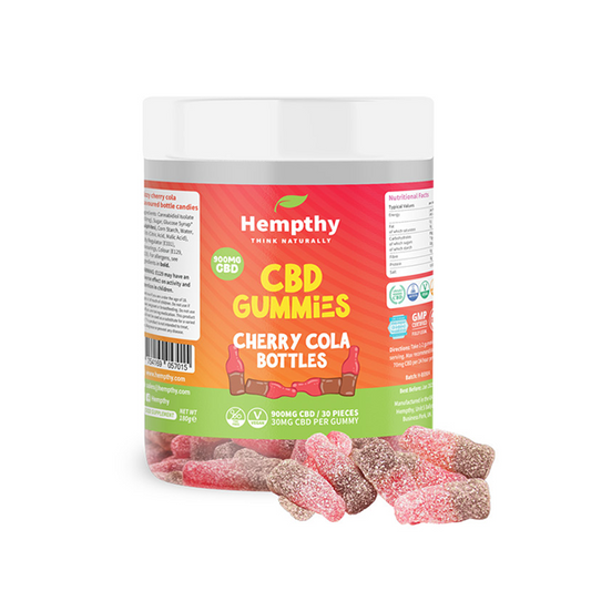 Hempthy 900mg CBD Cherry Cola Bottles - 30 Pieces