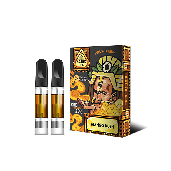 Aztec CBD 2 x 1000mg Cartridges - 1ml