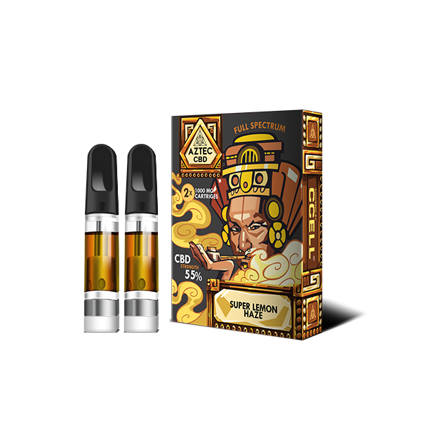 Aztec CBD 2 x 1000mg Cartridges - 1ml