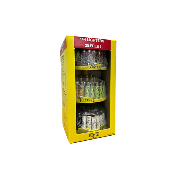 Clipper 4 Tier Display Carousel CP11RH 144 + 48 Mixed Design Lighters