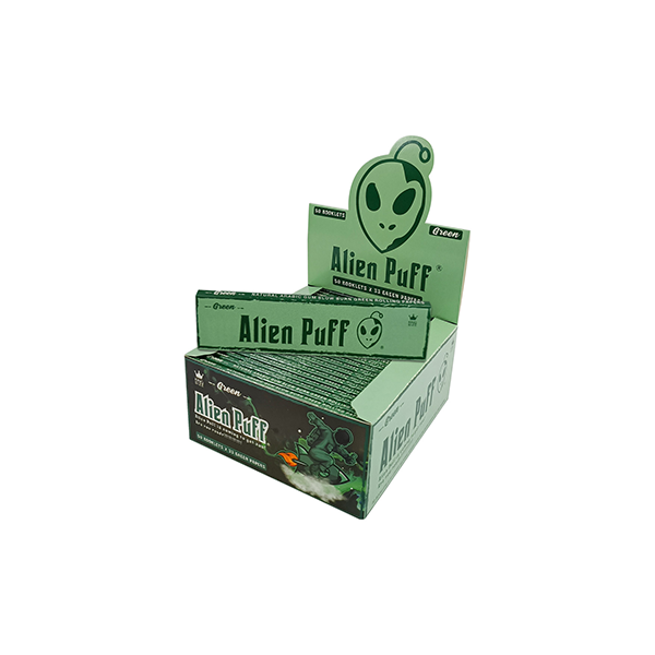 Alien Puff Kingsize Green Papers 50 Booklets FULL BOX OF 50 PACKS