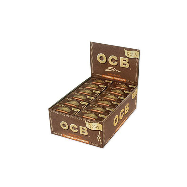 24 OCB Slim Virgin Rolls - FULL BOX OF 24 PACKS