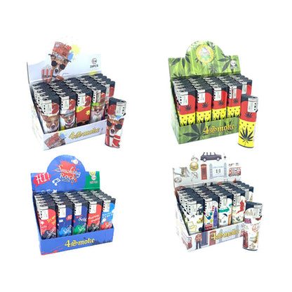Box of 25 x Wind-Proof Printed Lighters