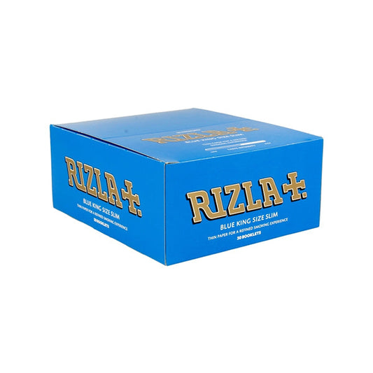 50 Blue King Size Slim Rizla Rolling Papers FULL BOX OF 50 PACKS