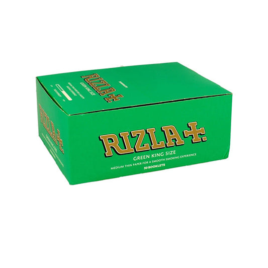 50 Green King Size Rizla Rolling Papers FULL BOX OF 50 PACKS