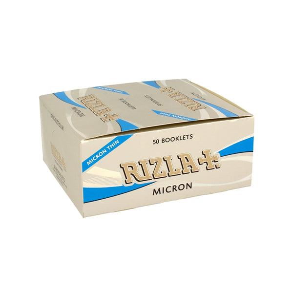 50 Micron King Size Slim Rizla Rolling Papers  FULL BOX OF 50 PACKS