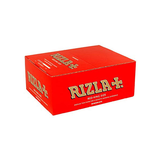 50 Red King Size Rizla Rolling Papers  FULL BOX OF 50 PACKS