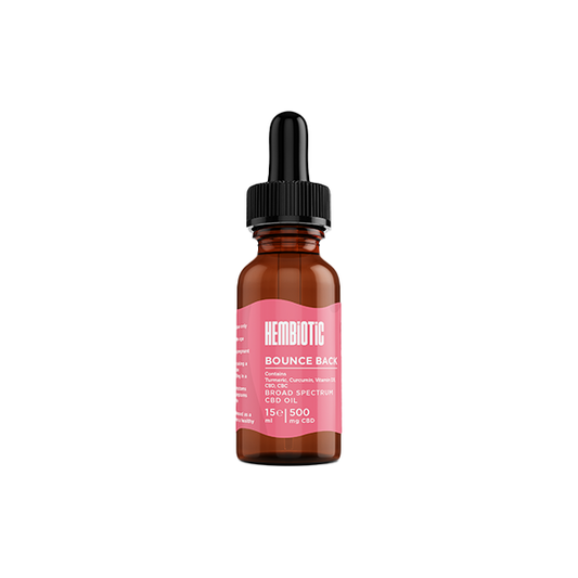 Hembiotic 500mg Broad-Spectrum Functional CBD Oil - 15ml