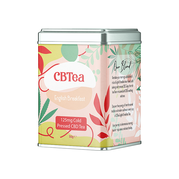 CBTea 125mg Cold Pressed Full Spectrum CBD English Breakfast 50g