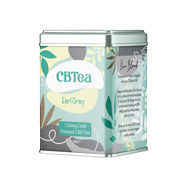 CBTea 125mg Cold Pressed Full Spectrum CBD Earl Grey - 50g