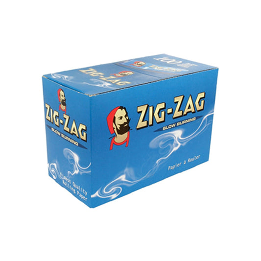 100 Zig-Zag Blue Regular Size Rolling Papers FULL BOX OF 100 PACKS