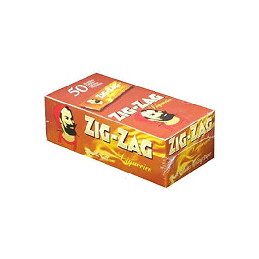 50 Zig-Zag Liquorice Regular Size Rolling Papers FULL BOX OF 50