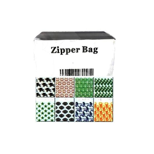 Zipper Branded  40mm x 40mm Brown Ice Cream Design Bags (1000 Baggies)