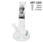 GREENLINE 25cm GLASS BONG - MONKEY IN HAT DESIGN