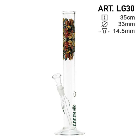 GREENLINE 35cm STRAIGHT GLASS BONG (LG30)