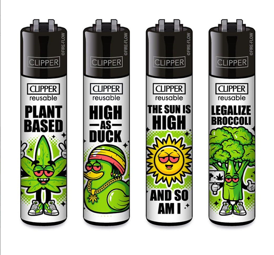 CLIPPER LIGHTERS - HIGH GREEN SLOGANS