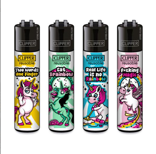 CLIPPER LIGHTERS - UNICORN SLOGANS