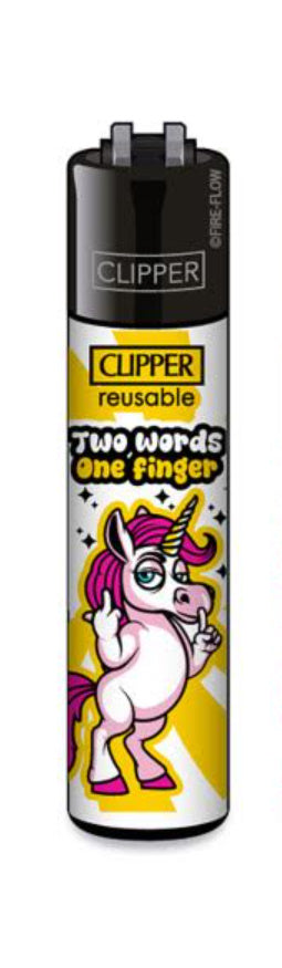 CLIPPER LIGHTERS - UNICORN SLOGANS