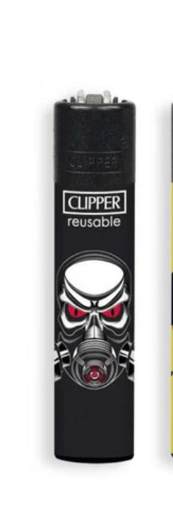 CLIPPER LIGHTERS - RADIOACTIVE SKULLS