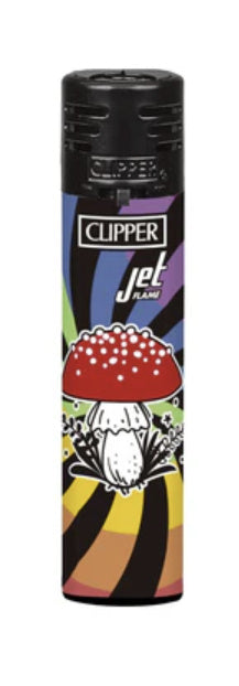 CLIPPER JET FLAME LIGHTERS - RAINBOW MUSHROOM