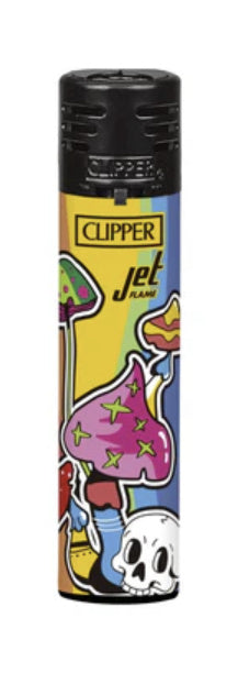 CLIPPER JET FLAME LIGHTERS - RAINBOW MUSHROOM