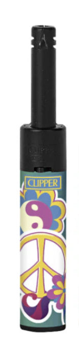 CLIPPER MINI TUBE LIGHTERS - HIPPIE LOVE