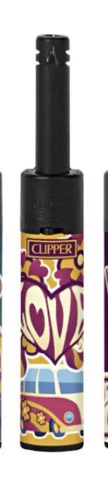 CLIPPER MINI TUBE LIGHTERS - HIPPIE LOVE