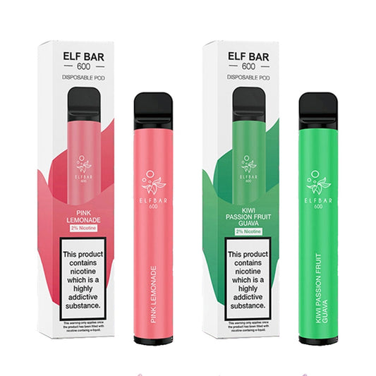 CLASSIC ELF BAR DISPOSABLE POD DEVICES - 600 PUFFS - 3 FOR £15 - CHOOSE YOUR FLAVOUR