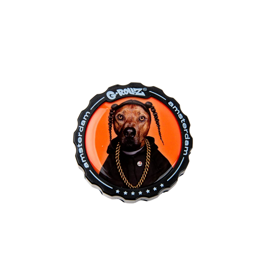 G-ROLLZ ACRYLIC 3 PART GRINDER 53mm - RAP DOG DESIGN