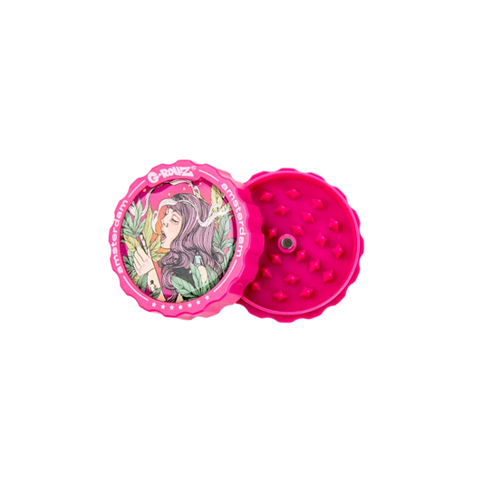 G-ROLLZ ACRYLIC 3 PART GRINDER 53mm - FLOWER GIRL DESIGN