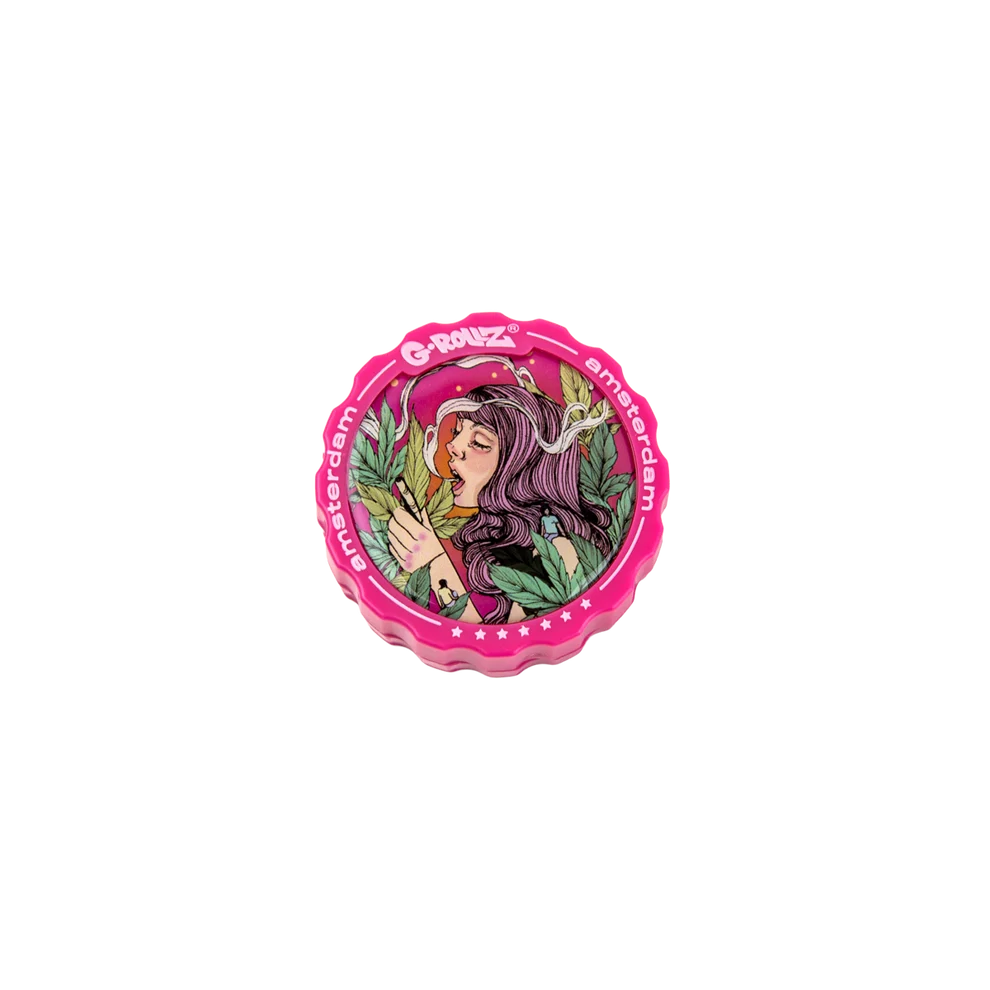 G-ROLLZ ACRYLIC 3 PART GRINDER 53mm - FLOWER GIRL DESIGN