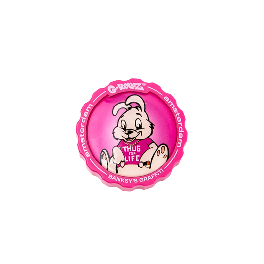 G-ROLLZ ACRYLIC 3 PART GRINDER 53mm - THUG FOR LIFE BUNNY DESIGN