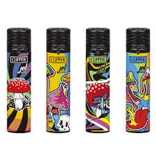 CLIPPER JET FLAME LIGHTERS - RAINBOW MUSHROOM