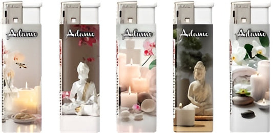 Adamo Refillable Electric Lighters - ZEN DESIGN - FULL SET OF 5 LIGHTERS