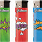 Adamo Refillable Electric Lighters - COMIC BOOK POP ART DESIGN - FULL SET OF 5 LIGHTERS