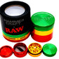 RAW X HAMMERCRAFT 4 PART METAL GRINDER - RASTA - SMALL, MEDIUM or LARGE